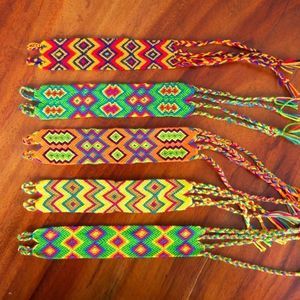 Wayuu handmade bracelets vivid colors original colombian